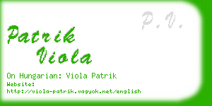 patrik viola business card